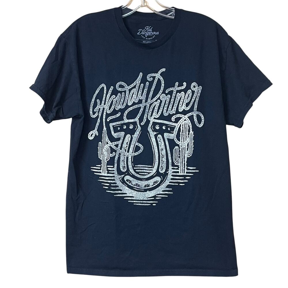 Howdy Partner T Shirt Kid Dangerous LA Western Graphic Mens M